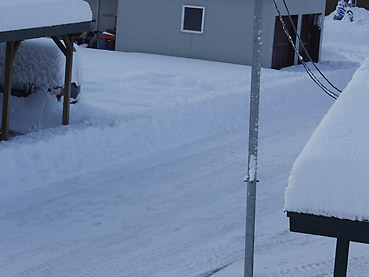 大雪とカーポート